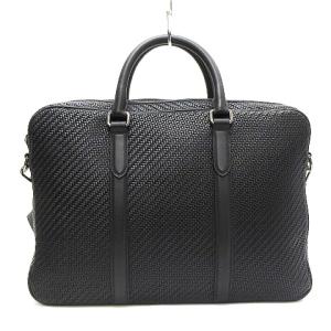 Ermenegildo Zegna ハンドバック ブリーフケース レザー 黒