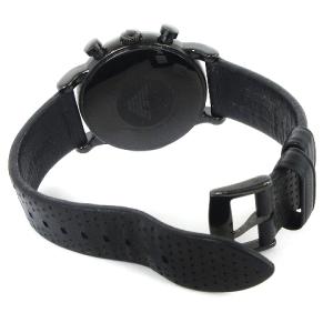 EMPORIO ARMANI クラシック 腕時計 アナログ クォーツ クロノグラフ AR1737 デイト 黒 オールブラック ウォッチ