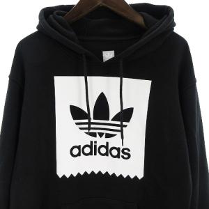 adidas スケートボーディング ソリッド BB フーディー SOLID BB HD プルオーバーパーカー 長袖 ロゴ プリント 黒 ブラック