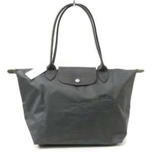 タグ付き ル プリアージュ グリーン S トートバッグ ナイロン 収納 ロゴ 刺繍 L2605919P66 グレー 鞄