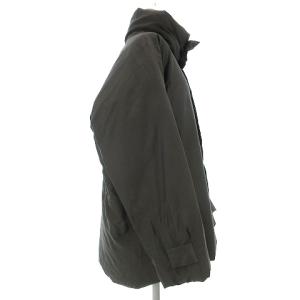 JURGEN LEHL 19AW シルクコットンダウンジャケット スタンドカラー ボリューム襟 チャコールグレー L