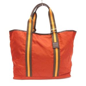 Orobianco トートバッグ ナイロン 大容量 オレンジ ブラウン 鞄