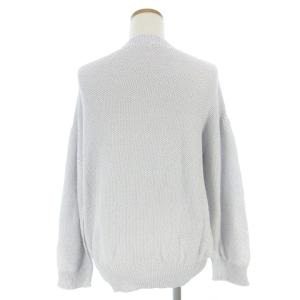 GALERIE VIE 21SS コットンカノコ クルーネックプルオーバー ニット セーター ライトグレー
