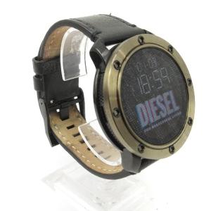 DIESEL ON AXIAL 腕時計 スマートウォッチ タッチスクリーン デジタル レザー DW1001 黒 ブラック ウォッチ