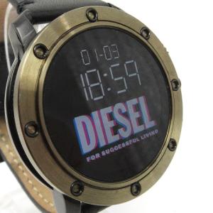 DIESEL ON AXIAL 腕時計 スマートウォッチ タッチスクリーン デジタル レザー DW1001 黒 ブラック ウォッチ