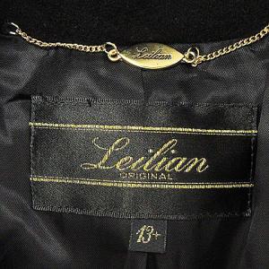 Leilian コート ダブル ロング ウール ブラック 黒 大きいサイズ 13+