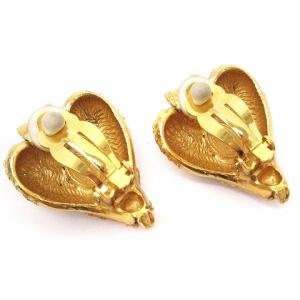 Christian Dior ヴィンテージ イヤリング ストーン ゴールドカラー アクセサリー AA