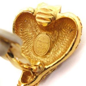 Christian Dior ヴィンテージ イヤリング ストーン ゴールドカラー アクセサリー AA