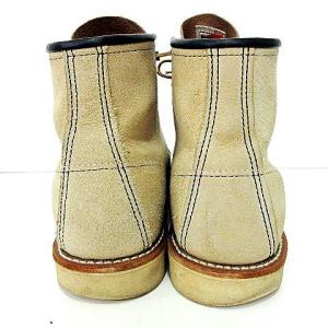 RED WING モックトゥ ワークブーツ 刺繍羽タグ スエード レザー 8173 US8 26.0cm ベージュ