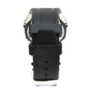 CASIO G-SHOCK 腕時計 GA-2100 カーボンコアガード カスタム ベゼル付き アナデジ クオーツ ブラック シルバーカラー ウォッチ