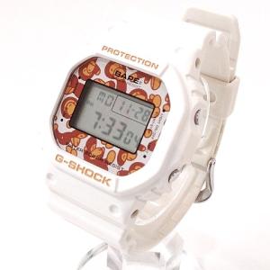 CASIO G-SHOCK ×A BATHING APE BAPE BABY MILO 腕時計 デジタル クオーツ ホワイト