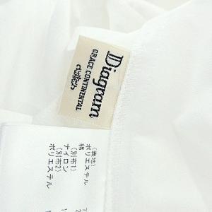 Diagram GRACE CONTINENTAL シャツ ブラウス カットソー 長袖 チュール切替 ペプラム 36 S 白 ホワイト