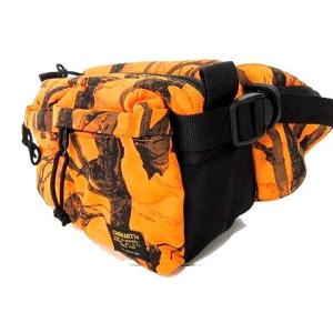 Carhartt WIPミリタリー ヒップバッグ ウエスト ツリーカモ柄 迷彩 斜め掛け オレンジ