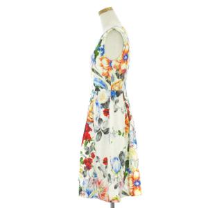 Grace Class ワンピース ノースリーブ ひざ丈 花柄 フラワー リネン マルチカラー 38