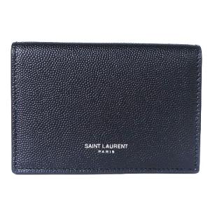 SAINT LAURENT PARIS 469338 二つ折り財布 レザー 黒