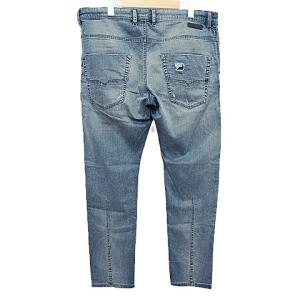 DIESEL 美品 KROOLEY ジョグジーンズ デニム イージーパンツ スウェット テーパード ダメージ加工 W36 青 ブルー