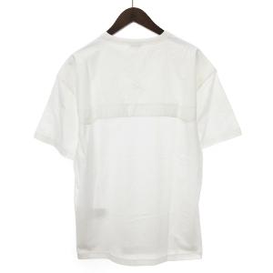 KENZO 半袖 Tシャツ カットソー クルーネック F855TS0254AA ロゴ 刺繍 切替 白 ホワイト XL