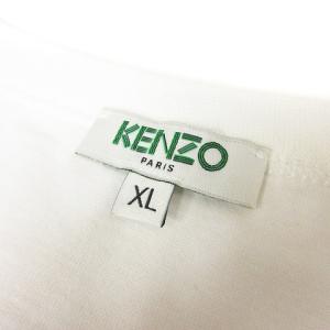 KENZO 半袖 Tシャツ カットソー クルーネック F855TS0254AA ロゴ 刺繍 切替 白 ホワイト XL