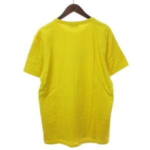 Maison Kitsuné 半袖 Tシャツ カットソー クルーネック ロゴ プリント 黄色 イエロー系 XL