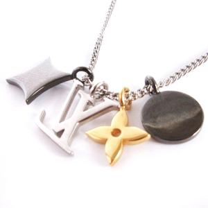LOUIS VUITTON ペンダント LV インスティンクト ネックレス メタル M00521 シルバーカラー