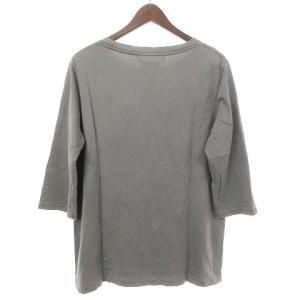 REMI RELIEF ポケットTシャツ カットソー 五分袖 ダメージ加工 グレー F