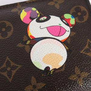 LOUIS VUITTON 村上隆コラボ モノグラム ポルトモネジップ パンダ 長財布 ラウンドファスナー M61729 茶