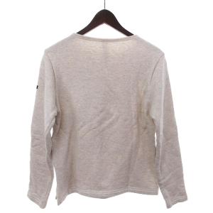 LOOPWHEELER 美品 ビームス 別注 コラボ スウェット Tシャツ カットソー 長袖 ボートネック コットン 無地 裏毛 グレー S