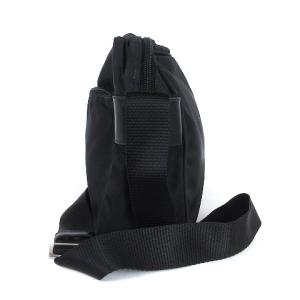 PRADA 1BC167 ショルダーバッグ ナイロン 三角プレート 黒