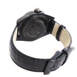 BEAMS ディズニーコラボ OVER THE STRIPES モノクロ ミッキーマウス 腕時計 デイト 黒