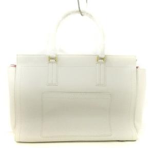 A.D.M.J. ダノビオ トートバッグ ロゴ レザー 白