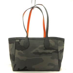 A.D.M.J. トートバッグ カモフラ 迷彩 ライン ロゴプリント PVC グレー系 紫 パープル SM0