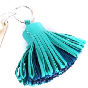 HERMES カルメン バッグチャーム キーホルダー アニョーミロ レザー ラゴンブルー×ブルーイズミール ブルー