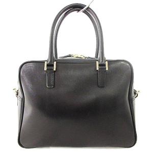ANYA HINDMARCH カーカー ショルダーバッグ ハンドバッグ 2WAY レザー ブラック 黒 SM0