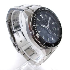 CITIZEN 腕時計 アナログ エコドライブ クロノグラフ H500-S064538 文字盤 黒 ブラック ウォッチ SM0