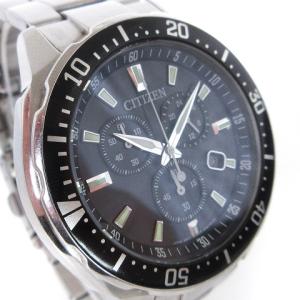 CITIZEN 腕時計 アナログ エコドライブ クロノグラフ H500-S064538 文字盤 黒 ブラック ウォッチ SM0