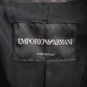 EMPORIO ARMANI ライダースジャケット ラムレザー ブラック 黒 50 SM0