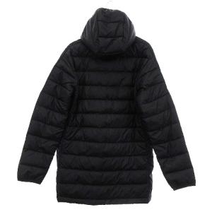 adidas タグ付き ダウンパーカー コート ジャケット エッセンシャルズ 3本ライン ロゴプリント GH4604 黒 ブラック XL