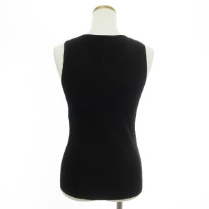 PLEATS PLEASE ISSEY MIYAKE イッセイミヤケ ノースリーブ カットソー ブラウス PP21-FK101 無地 黒 ブラック 3 L SM0