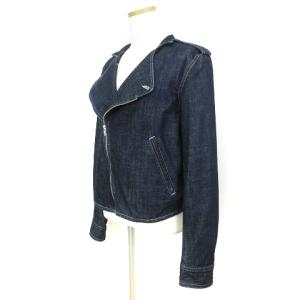 agnes b. デニム ライダース ジャケット Gジャン X289GW99 ネイビー系 38 SM0