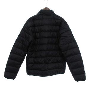 adidas 美品 ESSENTIALS DOWN JACKET ダウンジャケット 3本ライン トレフォイユロゴ 黒 XO 2XL相当 大きいサイズ