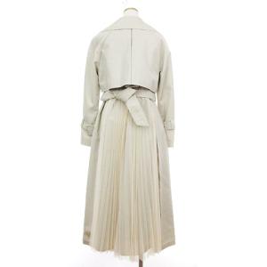 Diagram タグ付き 20SS グレースコンチネンタル トレンチコート 切替 バックプリーツ ポリコットン ベージュ 36 S位