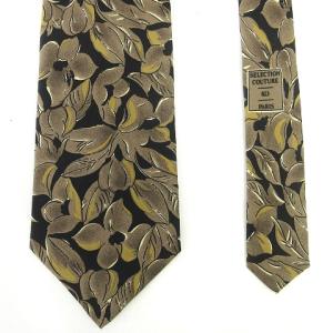 GIVENCHY タグ付き ネクタイ レギュラータイ シルク 総柄 茶 ブラウン 小物 AA