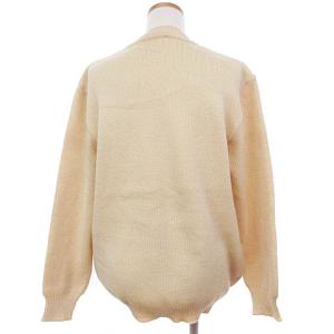 CELINE ヴィンテージ カーディガン ニット 長袖 ワッペン ウール ベージュ