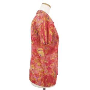 PLEATS PLEASE ISSEY MIYAKE イッセイミヤケ シャツ 総柄 3 ピンク