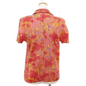 PLEATS PLEASE ISSEY MIYAKE イッセイミヤケ シャツ 総柄 3 ピンク