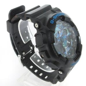 CASIO G-SHOCK 腕時計 アナデジ クオーツ GA-100CB-1AJF 黒 ブラック 青 ブルー ウォッチ SM0