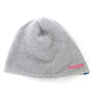 LOOPWHEELER ビーニー ネックウォーマー セット ニット コットン ロゴ プリント グレー SM0