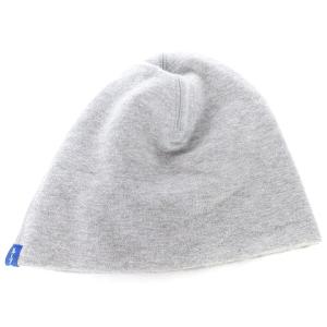 LOOPWHEELER ビーニー ネックウォーマー セット ニット コットン ロゴ プリント グレー SM0