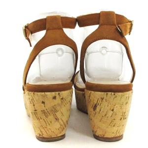 PELLICO SUNNY サンダル ウェッジソール ストラップ コルク スエード PY17-0607 茶 ブラウン 37 24cm位 SM0
