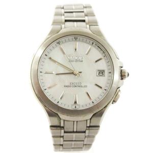 CITIZEN EXEED エクシード 腕時計 エコドライブ ソーラー デイト H410-T003826 文字盤ホワイトシェル シルバーカラー